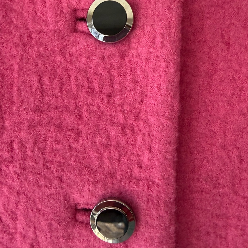 Peggy Jennings VTG felted wool jacket, ribbon-style trim, silk lined, pink, XS - Picture 11 of 17